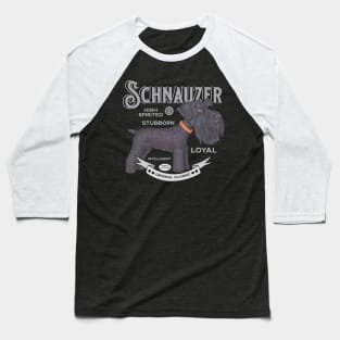 Black Schnauzer Standing Baseball T-Shirt